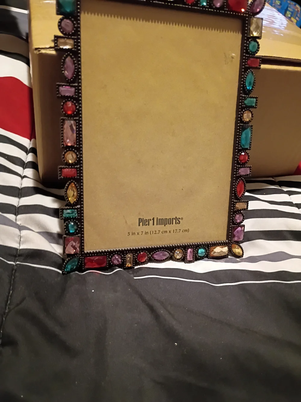 Pier 1 Large beaded Picture Frame 5x7. Vintage. GUC. OBO